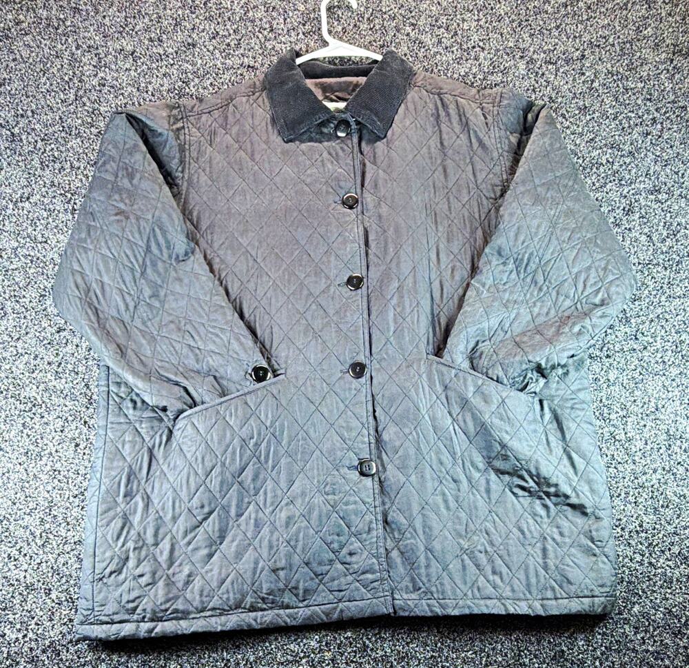 Stunt Sports 1X Quilted Silk Jacket Y2K Style Button Front Cotton Collar